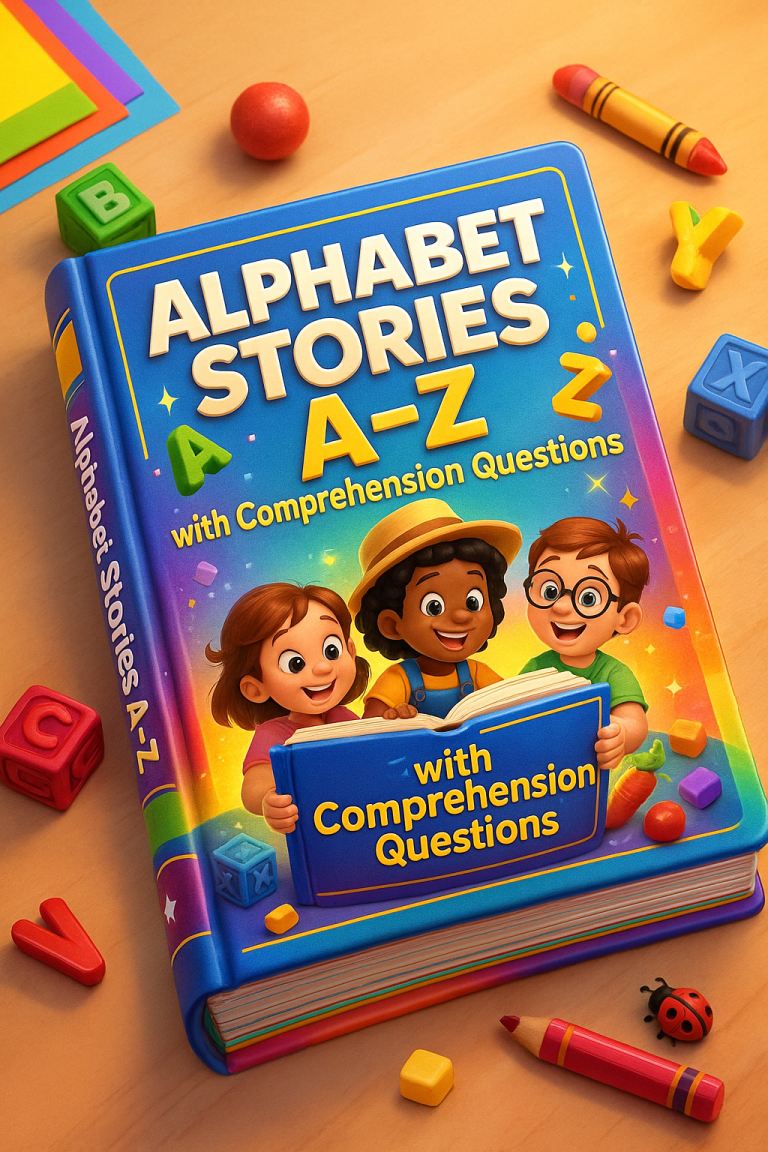 Alphabet stories A-Z with Comprehension Questions