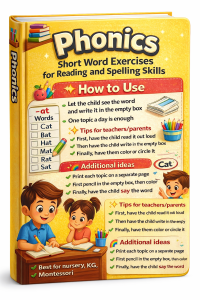 Phonics Short Word Exercises Reading and Spelling Skills